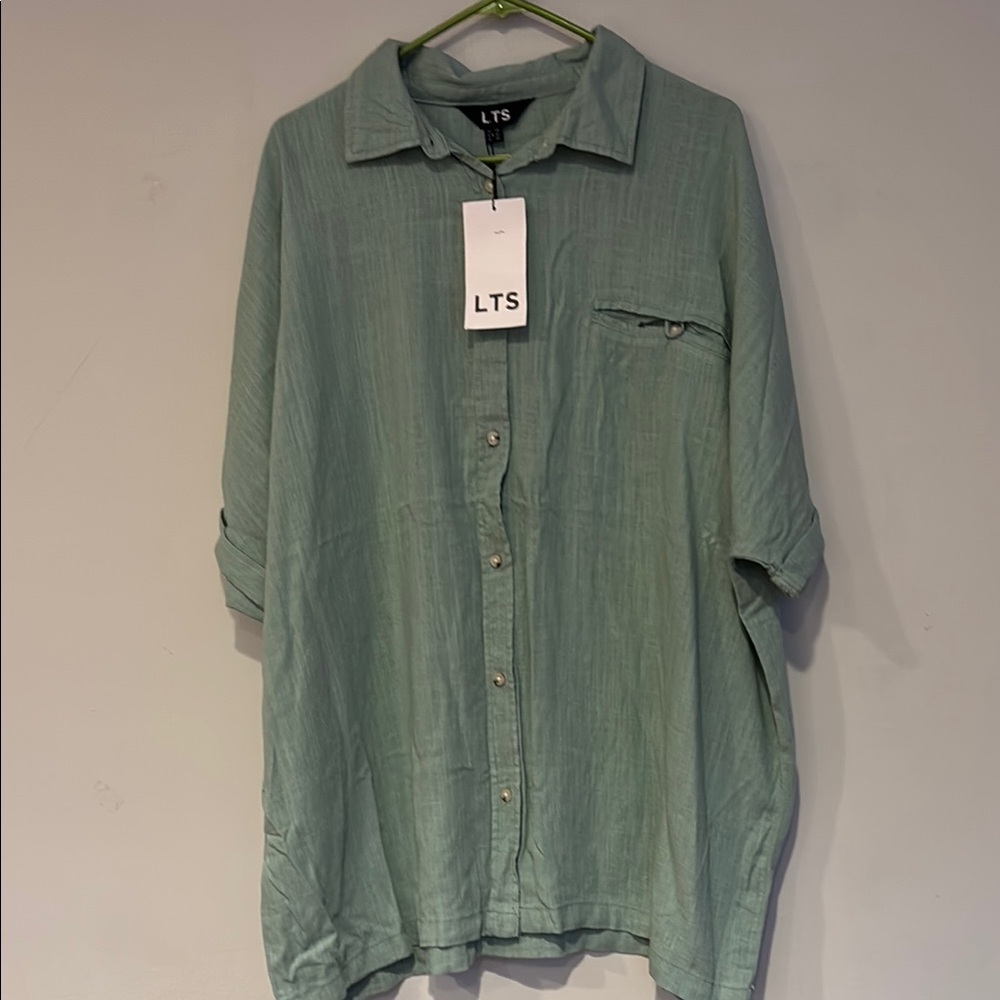 LTS Green Button-Up Shirt size 20